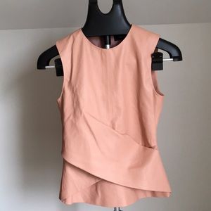 Theory Women’s Leather Top -Dusty Pink